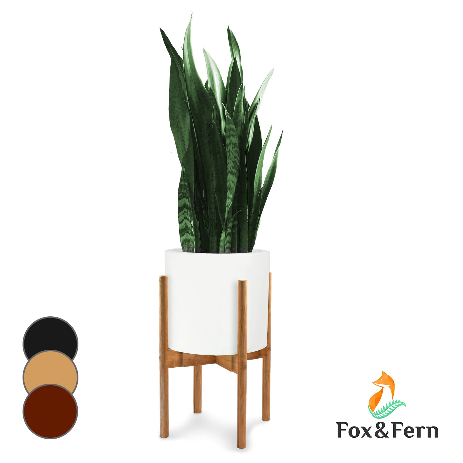 Fox & Fern Deventer, stojany na rostliny, pro květináče 20,3–30,5 cm Ø, 2 výšky, bambusové provazy