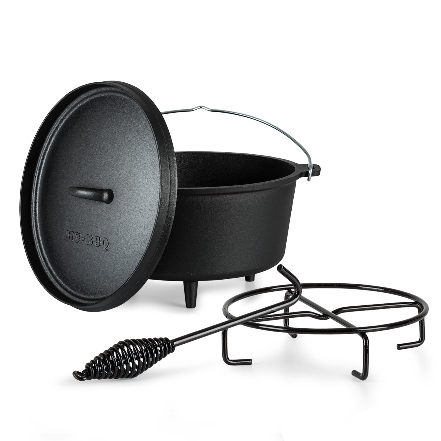 E-shop Klarstein Galloway, liatinový hrniec, 9.0 barbecue hrniec, liatina, nožičky, veľkosť L/7,2 l