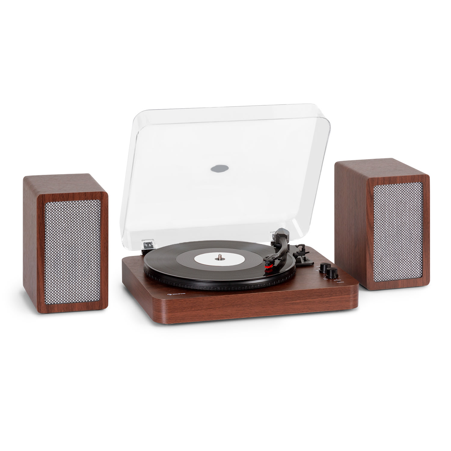 Auna TT-Play SE, Gramofon, capac împotriva prafului, Bluetooth, 33/45/78 RPM, Pitch