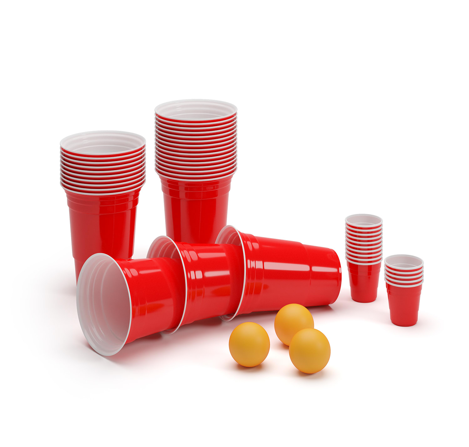 BeerCup Federer Ultimate Beer Pong, pachet de petrecere, Red Cups, Shot Cups, inclusiv mingi