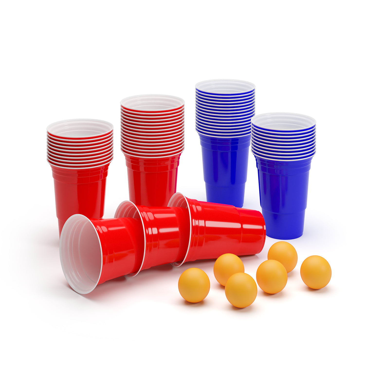 BeerCup Nadal, 16 Oz, Red & Blue Party Pack, kelímky, dvě barvy, včetně míčků a pravidel