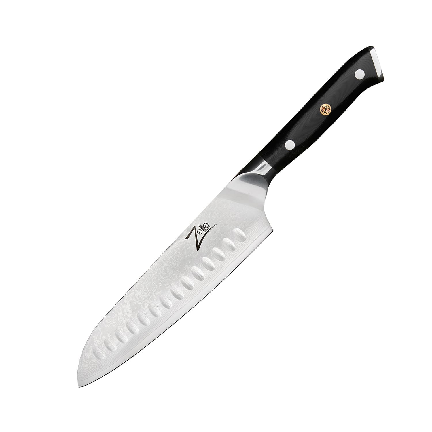 Zelite Infinity by Klarstein Alpha-Royal Japanese Serie 7" Santoku-Messer Damaszener-Stahl