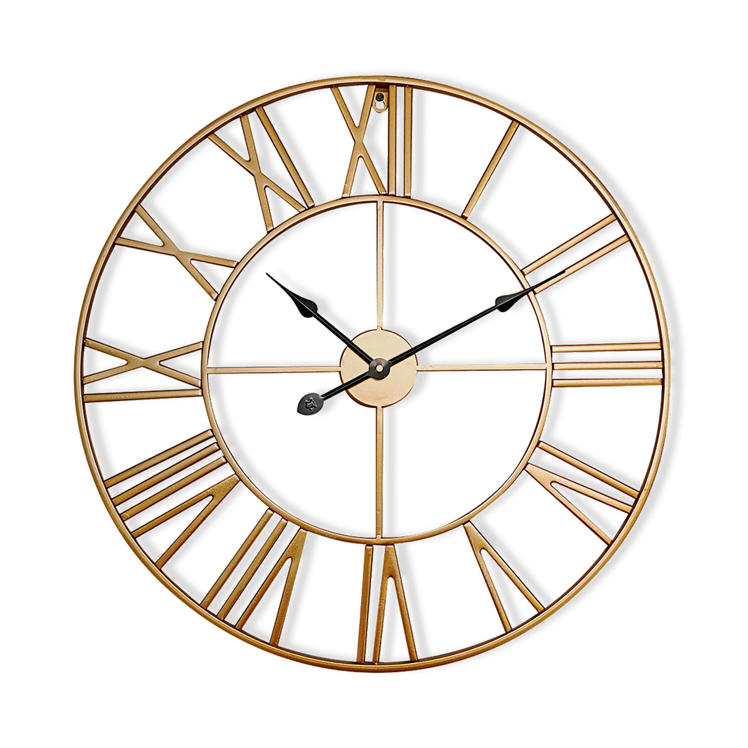 Casa Chic Queensway 60 - Orologio da parete, telaio in metallo, silenzioso, O 60 cm