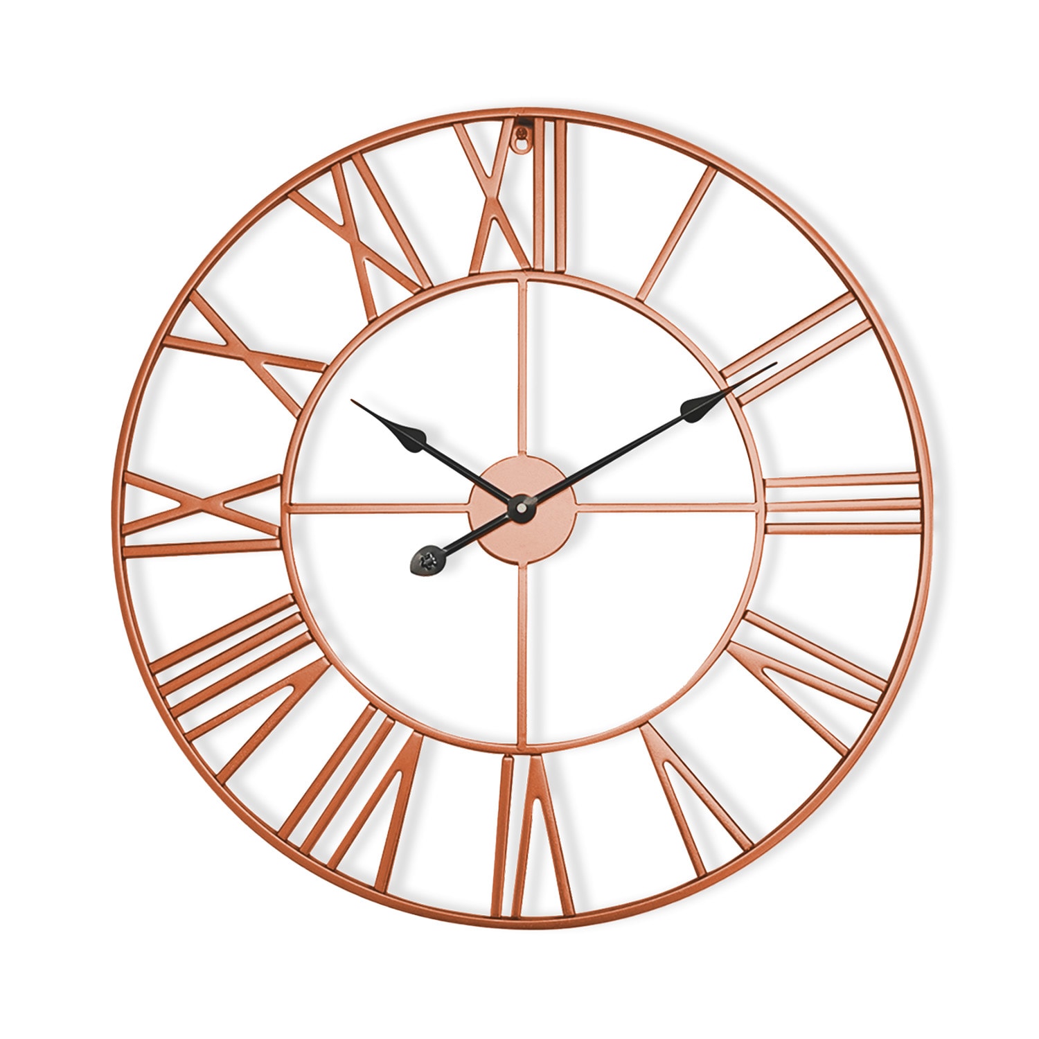 Casa Chic Queensway 60 - Orologio da parete, telaio in metallo, silenzioso, O 60 cm