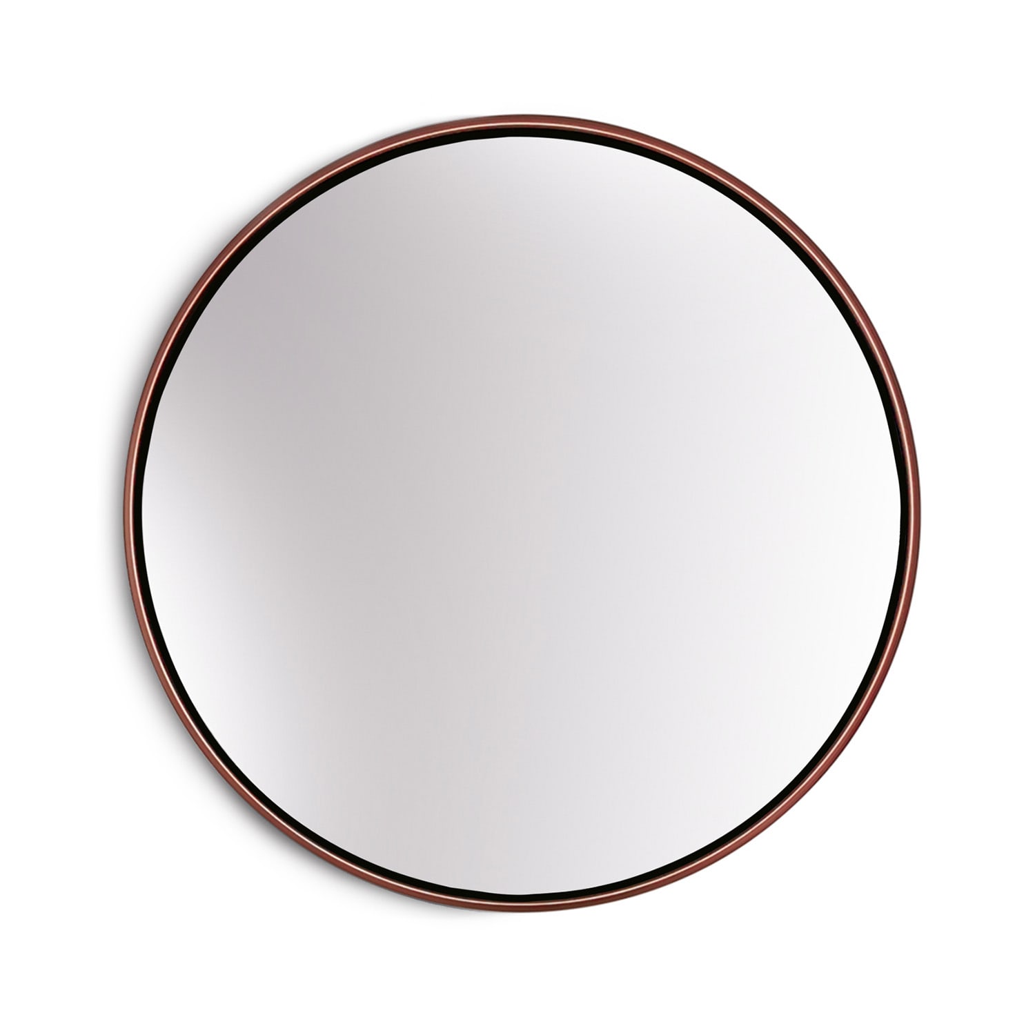 Levně Casa Chic Fournier Nástěnné zrcadlo s kovovým rámem kulaté 58,8 x 58,8 cm