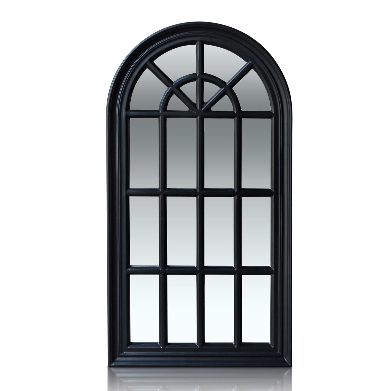 Levně Casa Chic Savile Francouzské okenní zrcadlo Dřevěný rám 86 x 46 cm