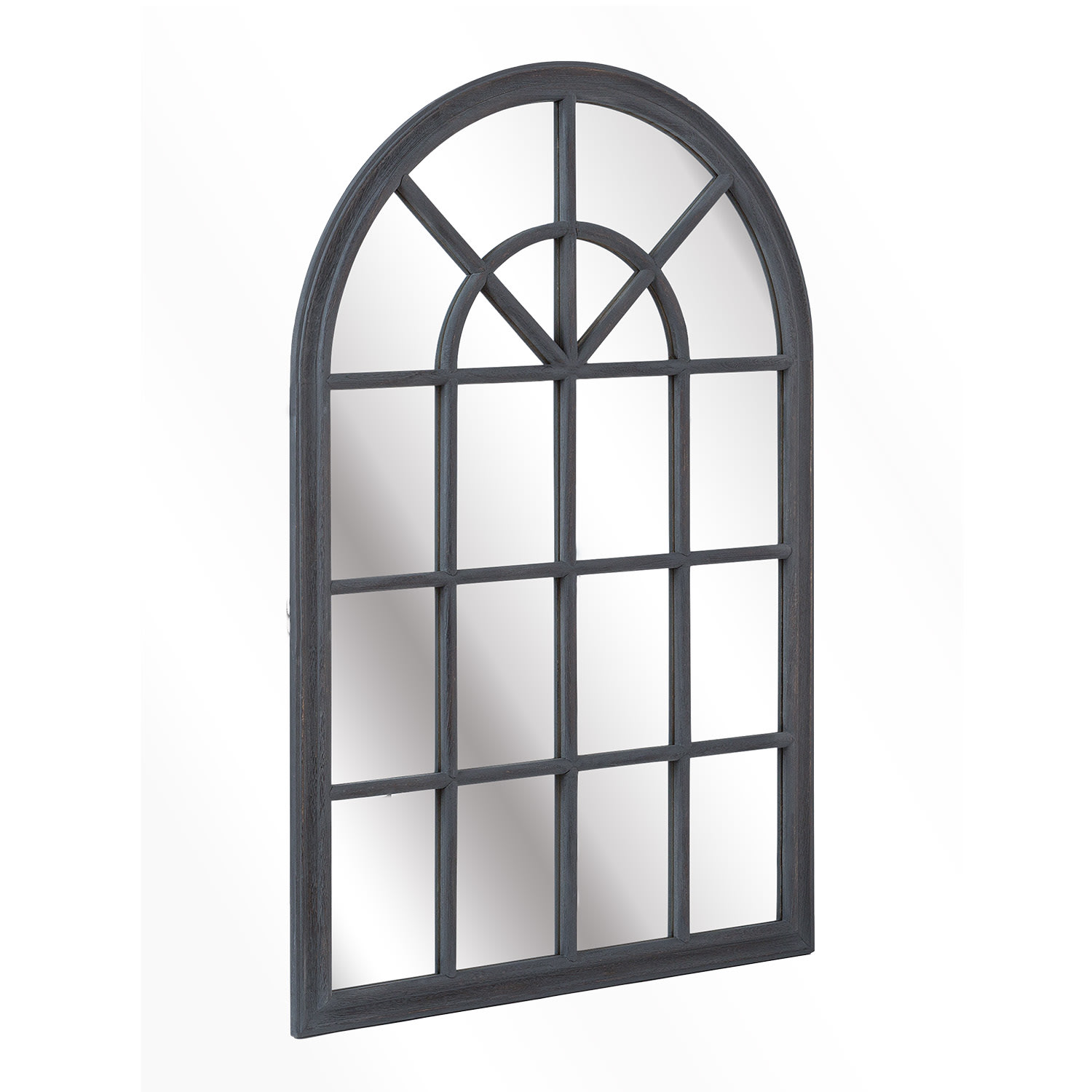 Casa Chic Savile, francúzske zrkadlo vo vzhľade okna, drevený rám, 120 x 80 cm