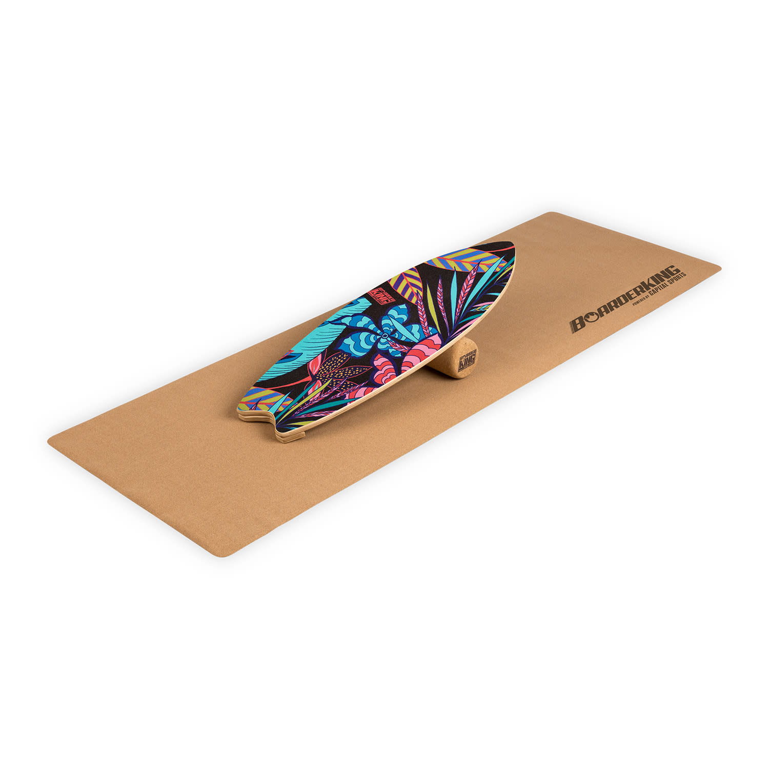 E-shop BoarderKING Indoorboard Wave, balančná doska, podložka, valec, drevo/korok