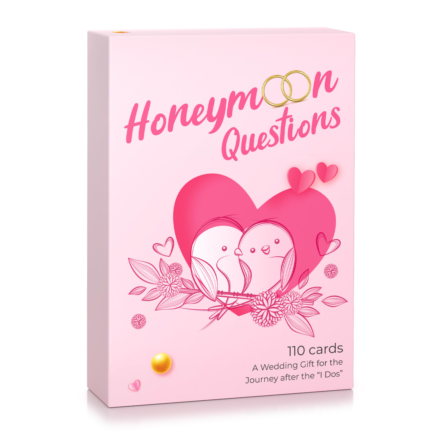 Spielehelden Honeymoon Questions, Karetní hra, Více než 100 otázek v angličtině, Dárková krabička