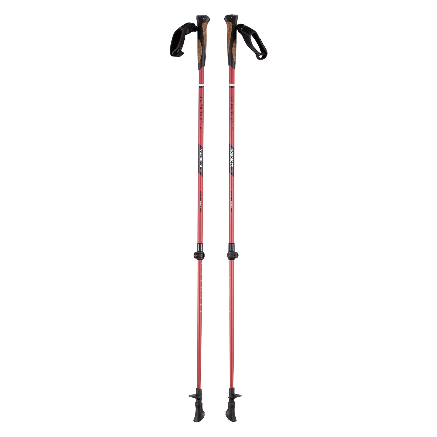 KLARFIT Bilbao TX Essential, palice na nordic walking, 10% uhlík, 100-130 cm, korkové rukoväte