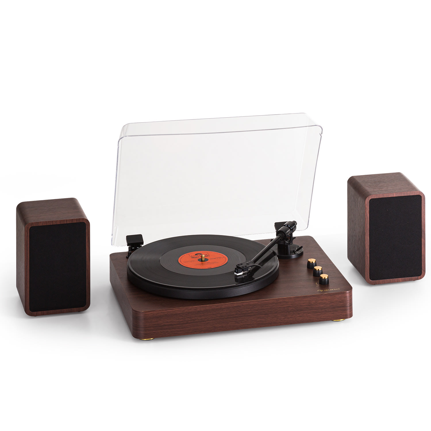 Auna TT-Play Prime, gramofon, difuzoare stereo, transmisie prin curea, 33 1/3 și 45 rpm