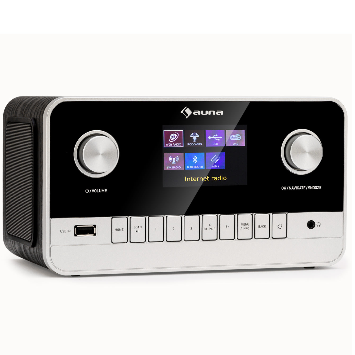 Auna connect 100 mkii, internetové rádio, media player, bluetooth, dab/dab+, ovládanie aplikáciou