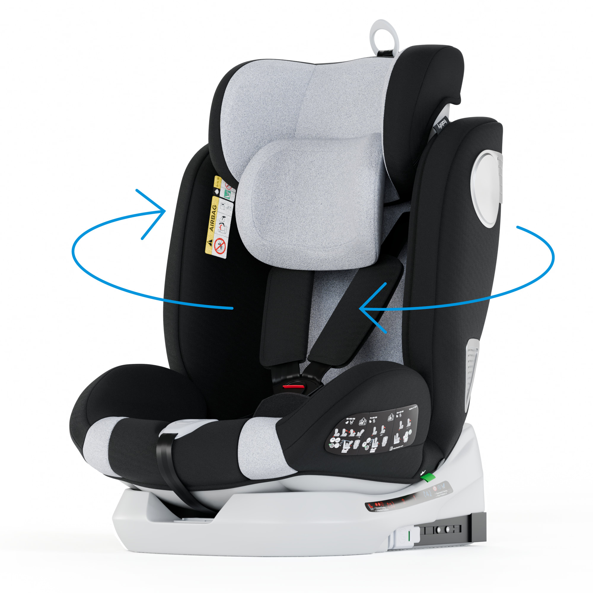 Levně Babify Onboard 360°, dětská autosedačka 0–12 roků, ISOFIX 5bodový pásový systém, R44/04