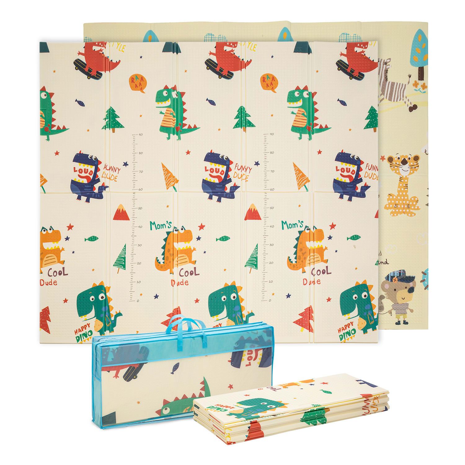 Babify Podložka na hranie, skladacia, 1cm, motív dinosaurus