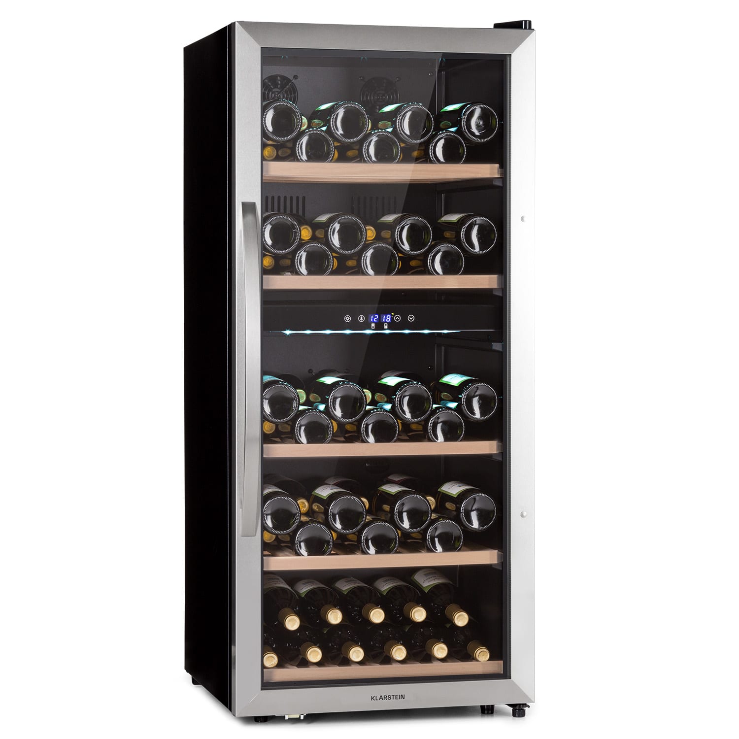 Klarstein Vinamour 66 Duo, frigider pentru vin, 2 zone, 204 l, 79 sticle, 5 - 18 °C, control tactil