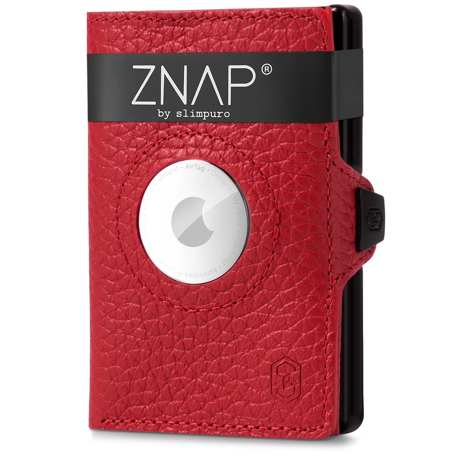 Slimpuro znap airtag wallet, 12 kártya, érmés rekesz, 8,9 x 1,8 x 6,3 cm (sz x ma x mé), rfid-védelem