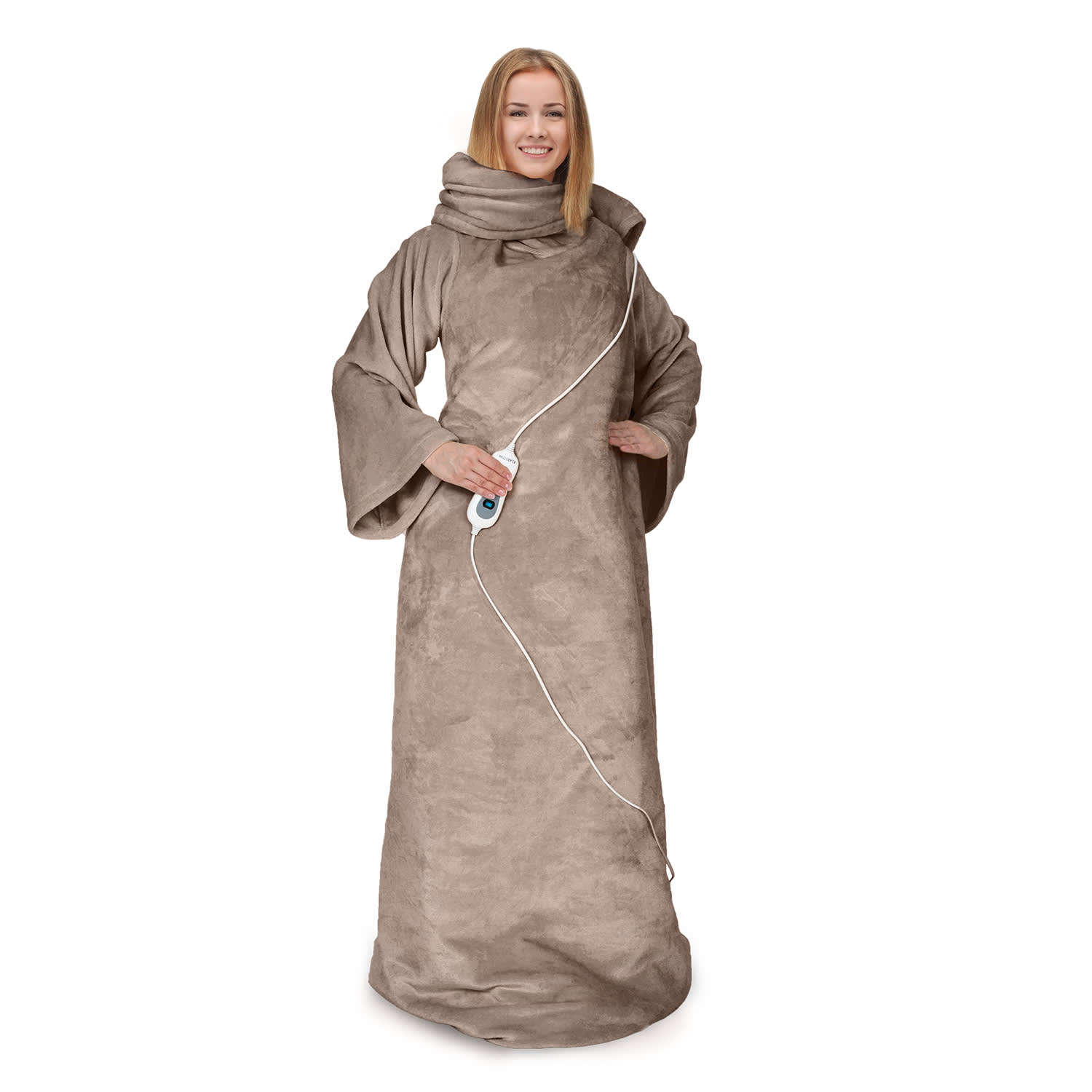 E-shop Klarstein Slanket vyhrievaná deka s rukávmi 120 W 155 x 180cm Coral Fleece