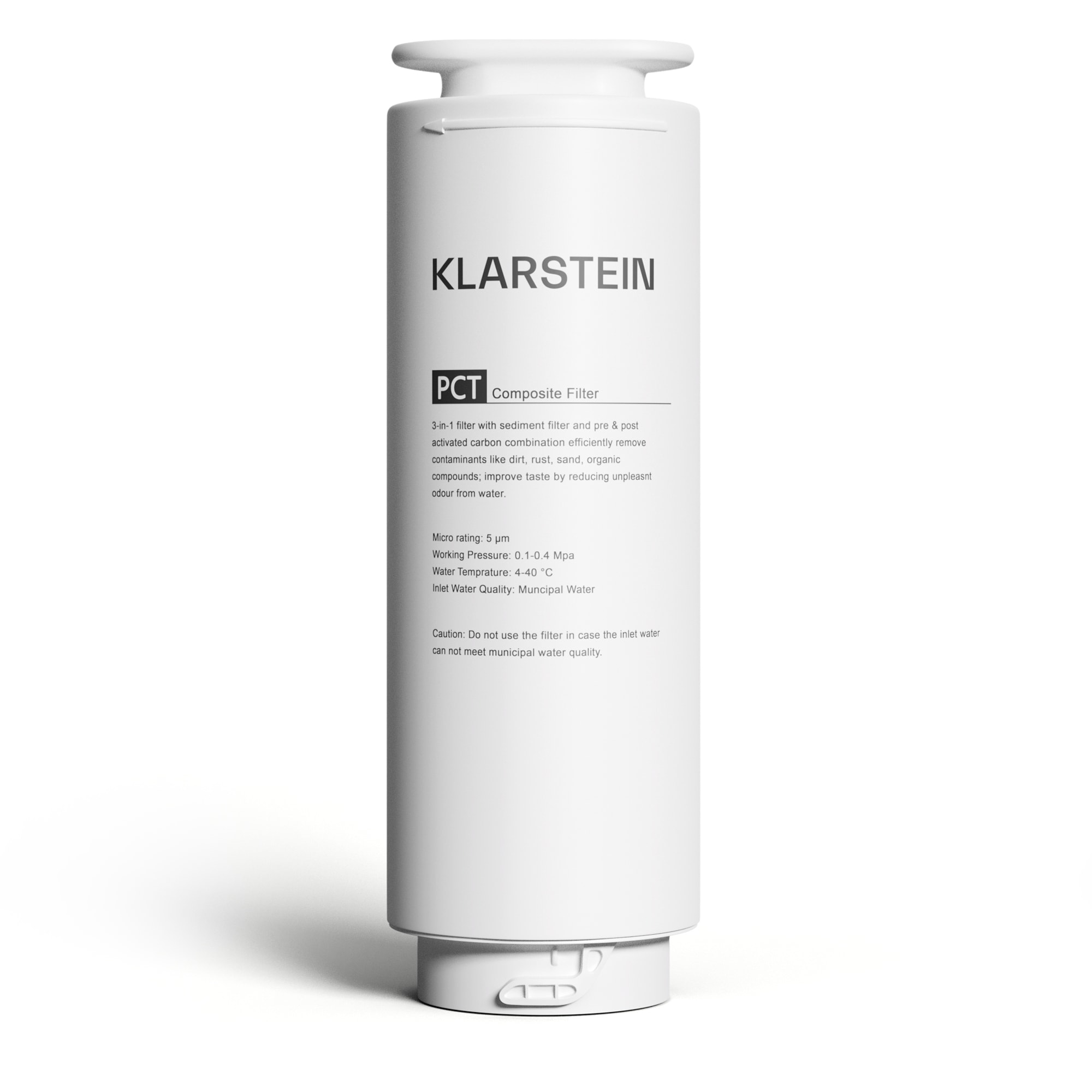 E-shop Klarstein PureLine PCT filter, príslušenstvo, náhradný filter, 3-stupňový: sedimentačný/ pred-/post- uhlíkový