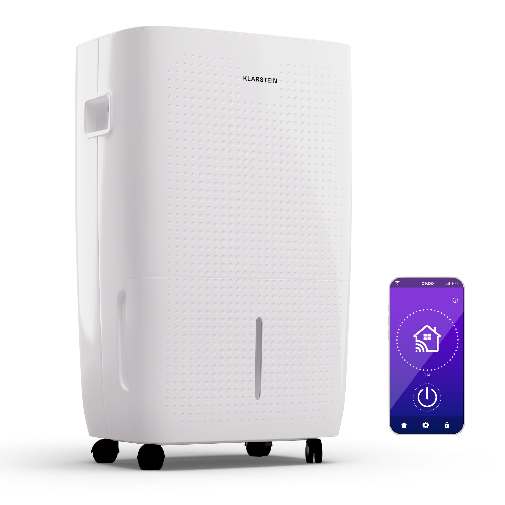 Klarstein DryFy Connect 60, odvlhčovač, WiFi, kompresia, 60l/24h, 45-65m²