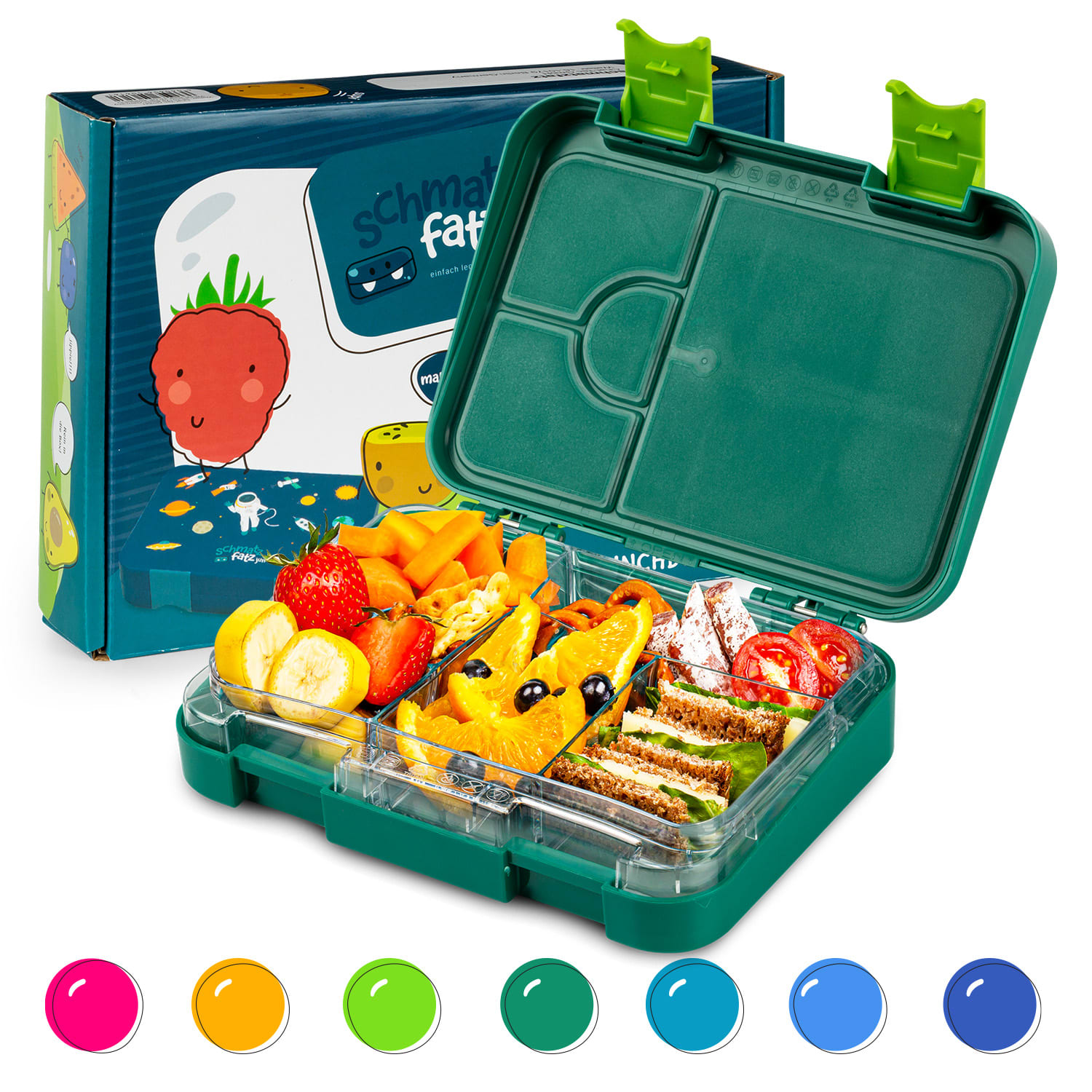 Klarstein Junior Lunchbox, 6 přihrádek, 21,3 x 15 x 4,5 cm (Š x V x H), bez BPA