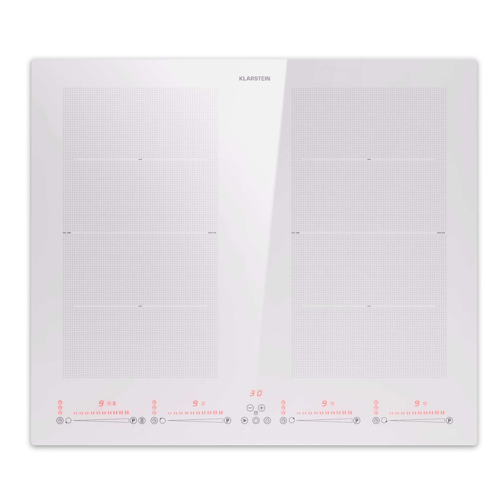 Klarstein Masterzone 60 Flex, indukční varná deska, max. 9600 W, vestavná, 4 Flex zóny, technologie ThermoBoost, Smart Technology