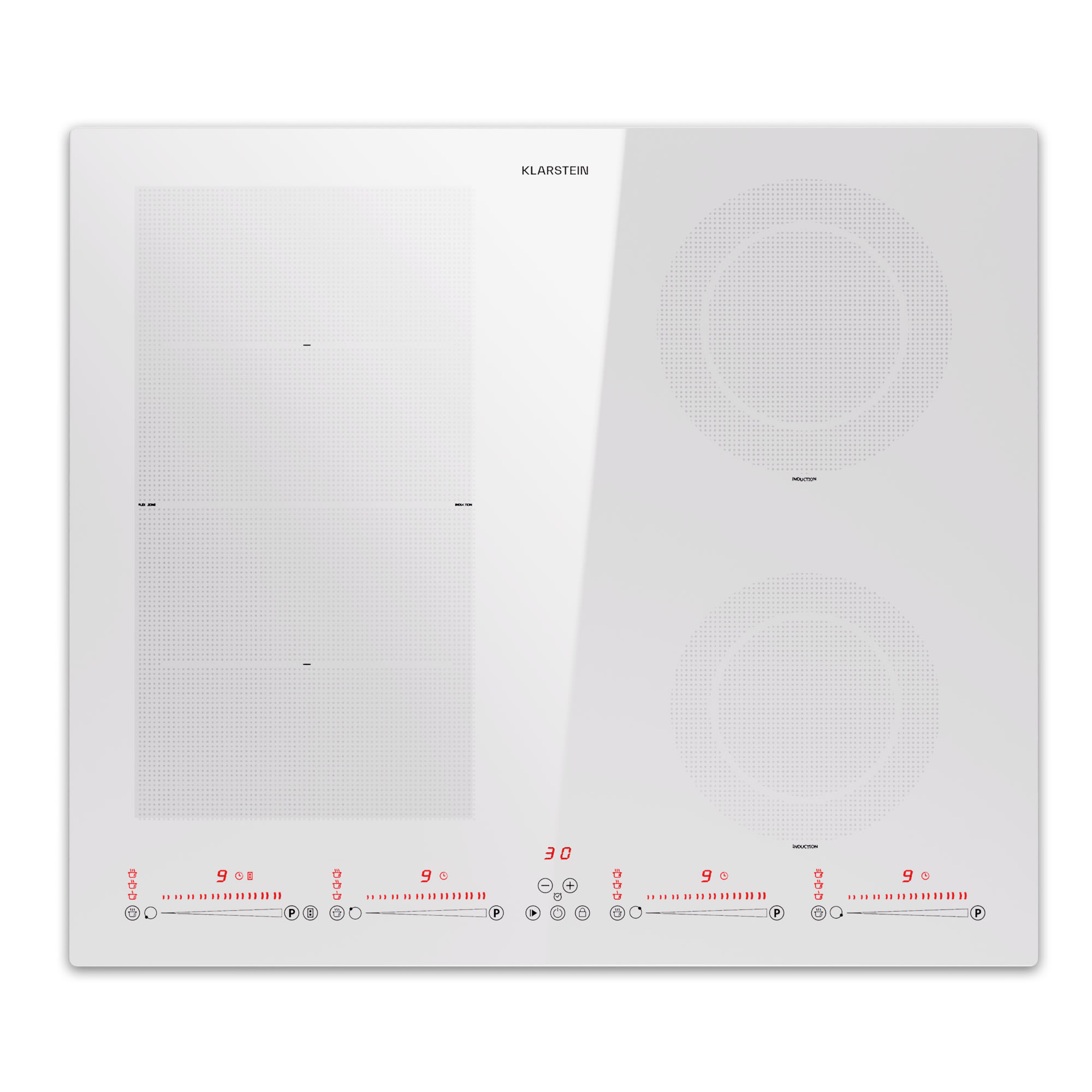 Klarstein masterzone 60 hibrid, indukciós főzőlap, beépített, 4 flex zóna