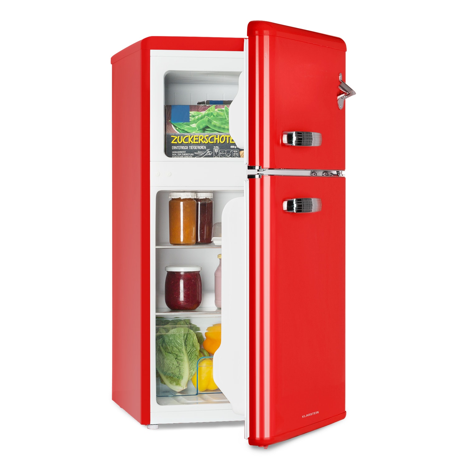 Klarstein Irene Fridge & Freezer Combination 85 Litres Retro Design