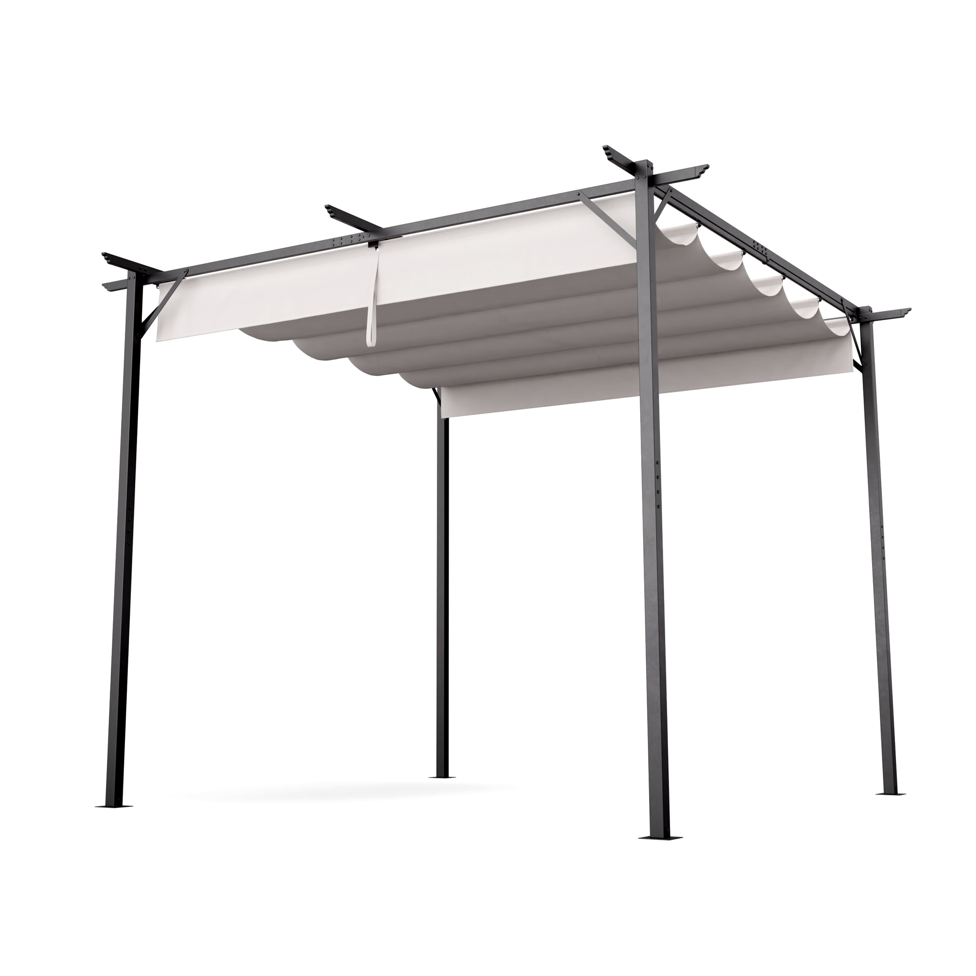 Blumfeldt Pantheon Robust, pergola, 3 x 3 m, s bočnými roletami, práškovo lakovaná oceľ odolná voči poveternostným vplyvom