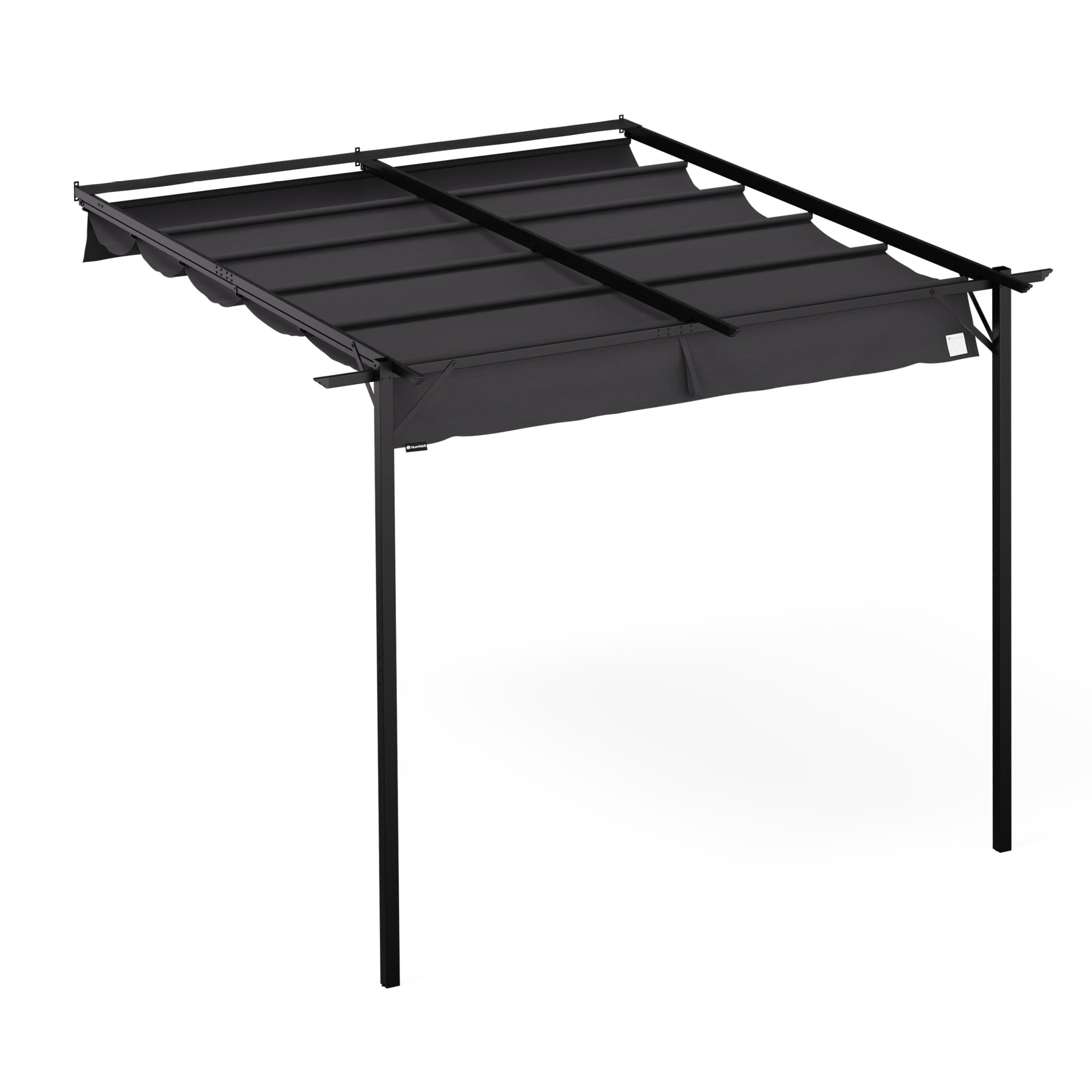 NA Blumfeldt Pantheon Wall Pergola, nástenná pergola, 3 x 3 m, práškovo lakovná oceľ, odolná voči poveternostným vplyvom