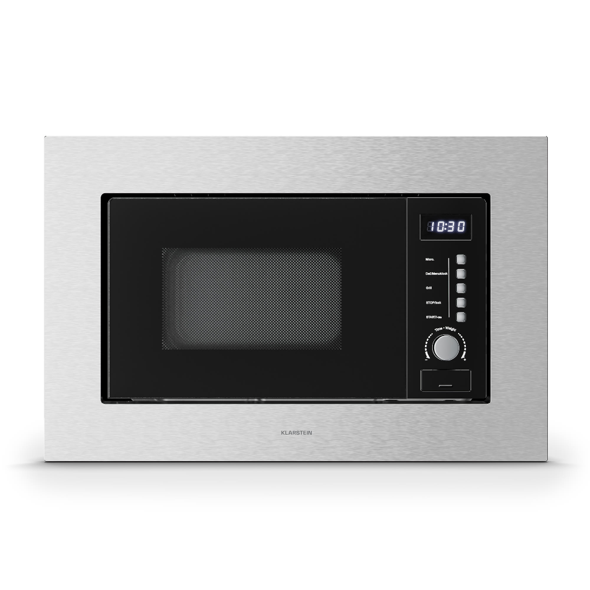 Klarstein Verosteel vstavaná mikrovlnná rúra s grilom | 800 W gril | 700 W mikrovlnná rúra | 60 cm