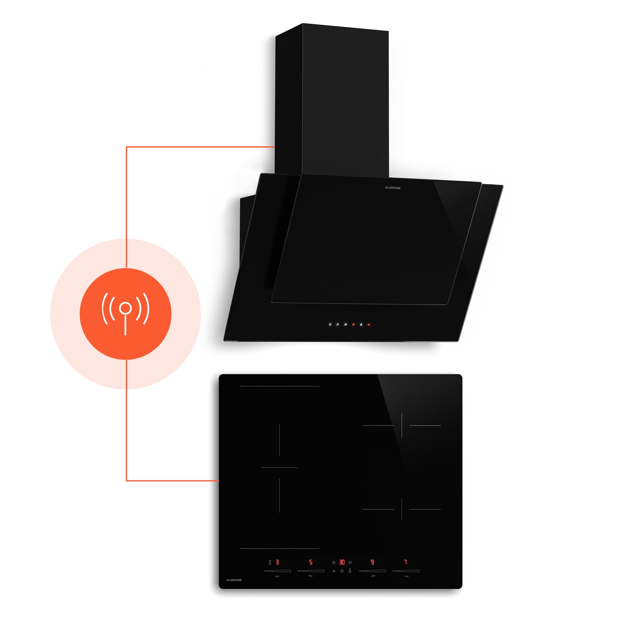 NA HaloSync indukčná varná doska s digestorom | 4 varné zóny | 8400 W | 632 m³/h | 60 cm