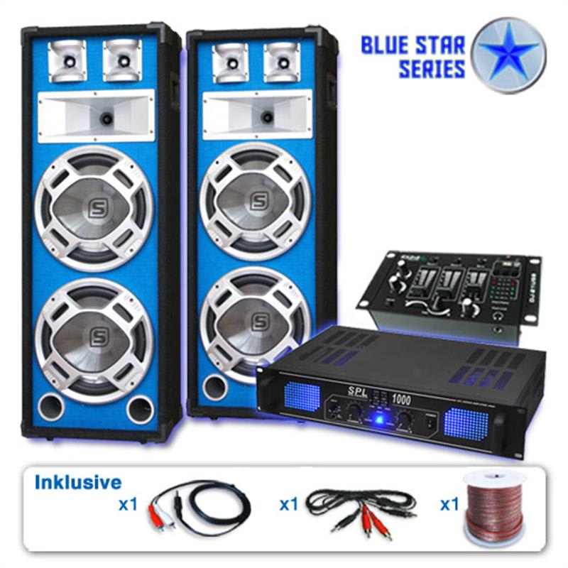 Levně Electronic-Star Ozvučovací set Blue Star Series Basskern USB, 2800 W