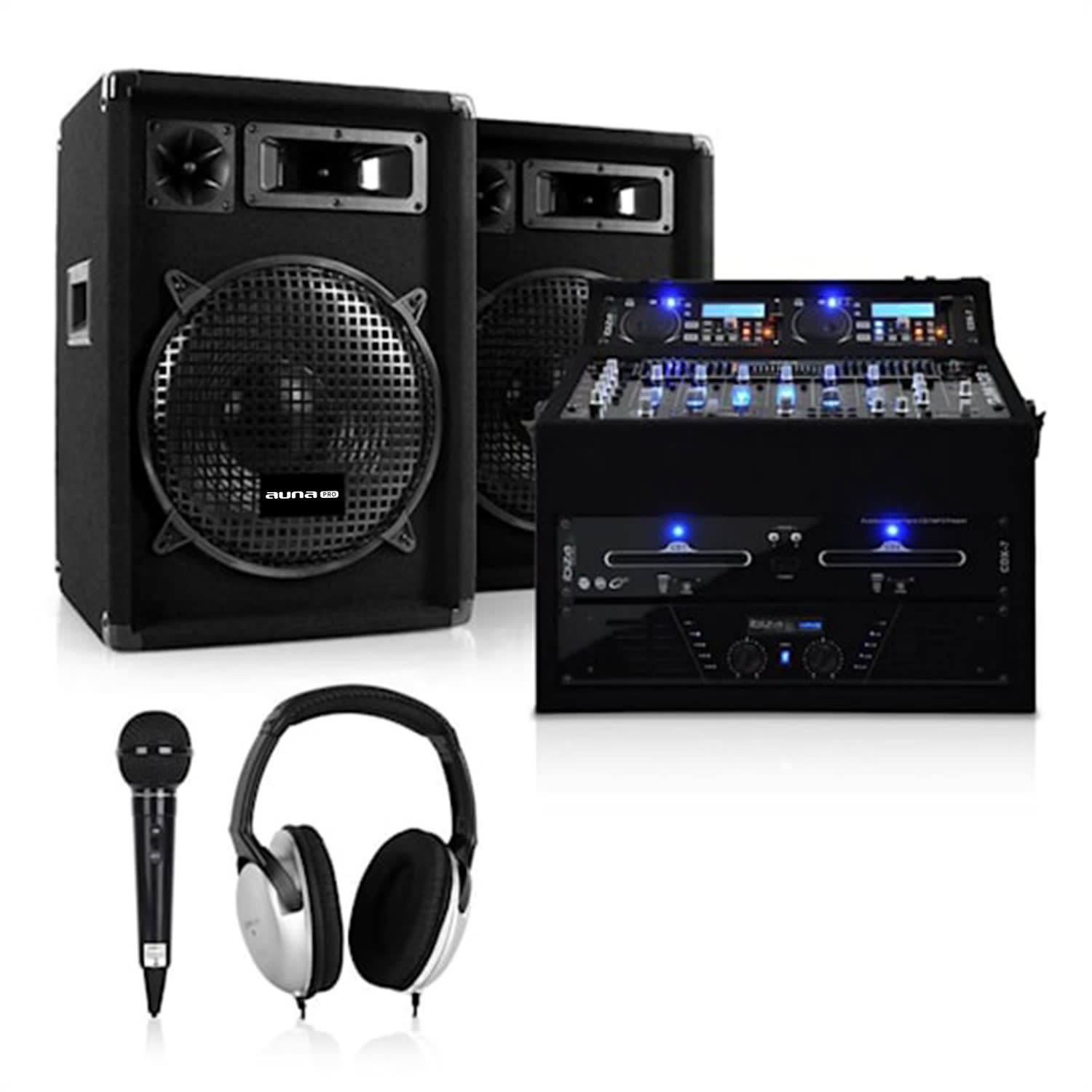 Electronic-star dj set rack star jupiter shock, 800 w