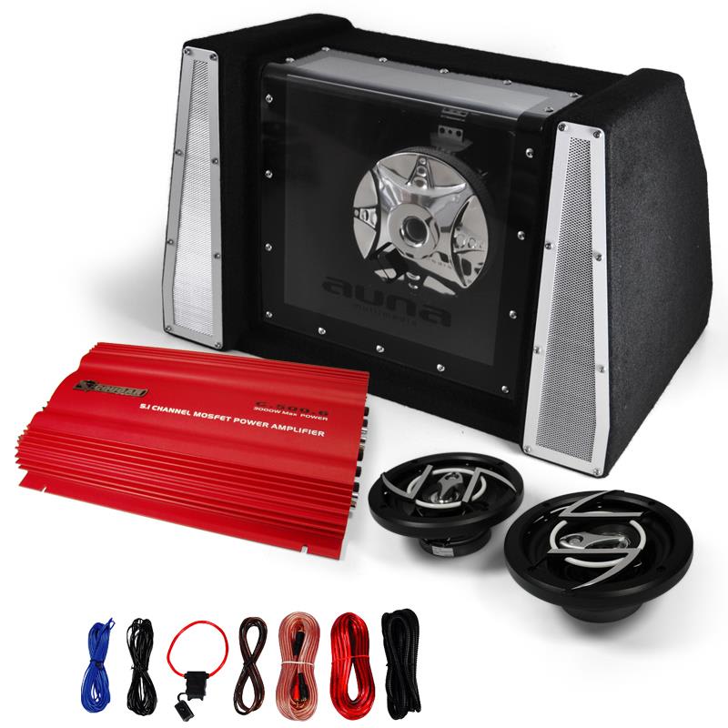 Electronic-Star Car-Hifi Set "Montreal" Högtalare subwoofer förstärkare