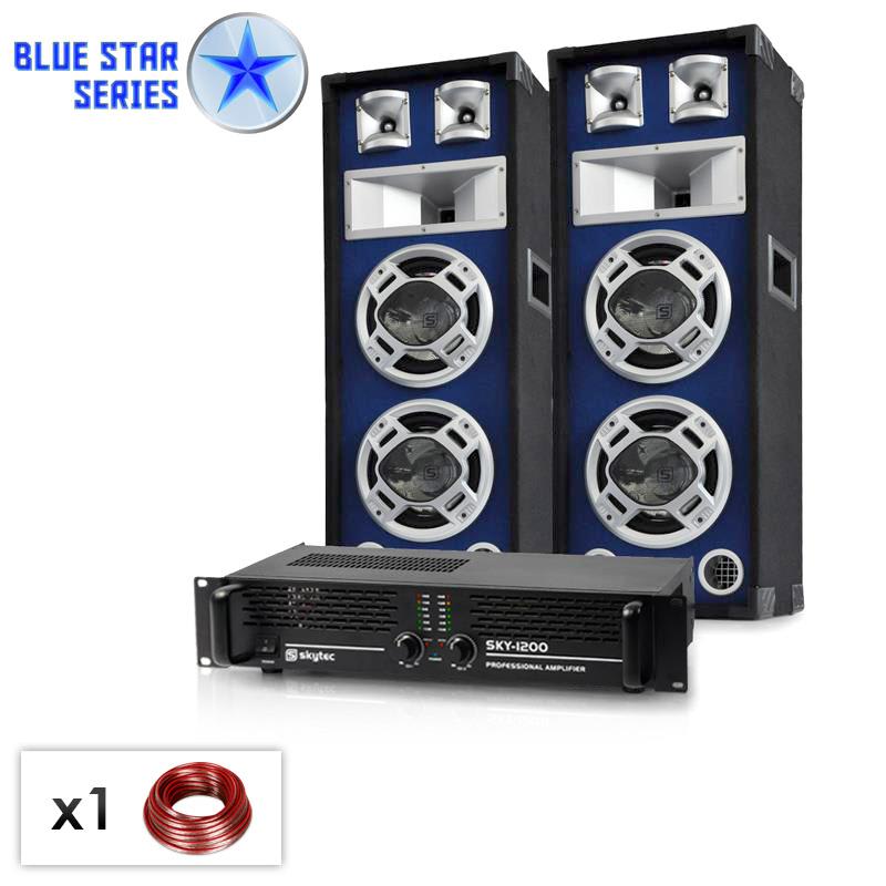 Levně Electronic-Star „Bassboom“, 1600 W, PA set ze série Blue Star