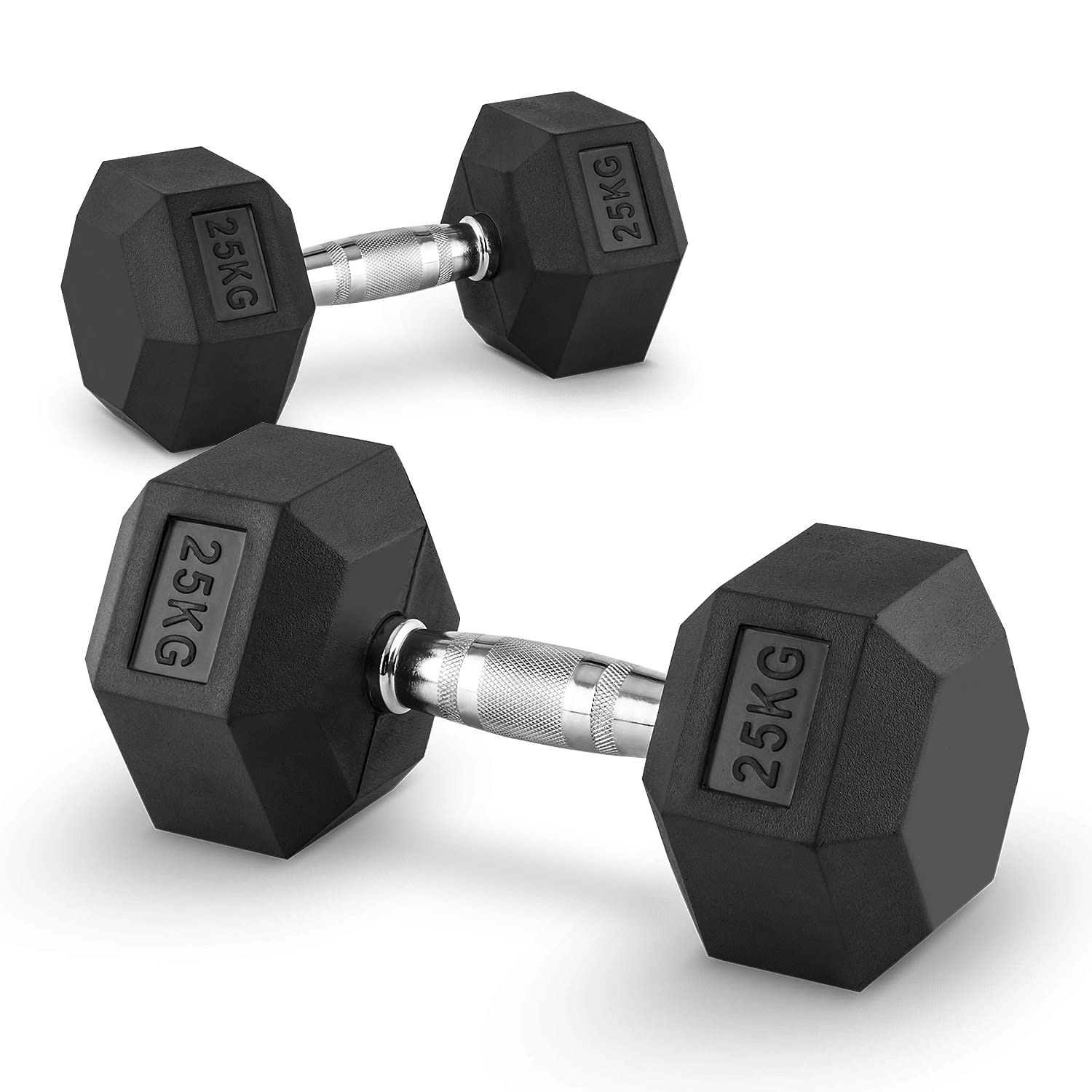 Levně Capital Sports Hexbell 25 Dumbbell, jednoruční činky, pár, 25 kg