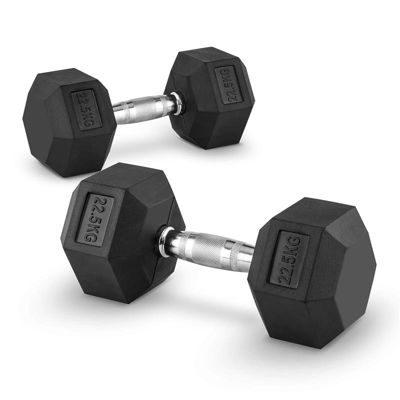 Levně Capital Sports Hexbell 22,5 Dumbbell, jednoruční činky, pár, 22,5 kg