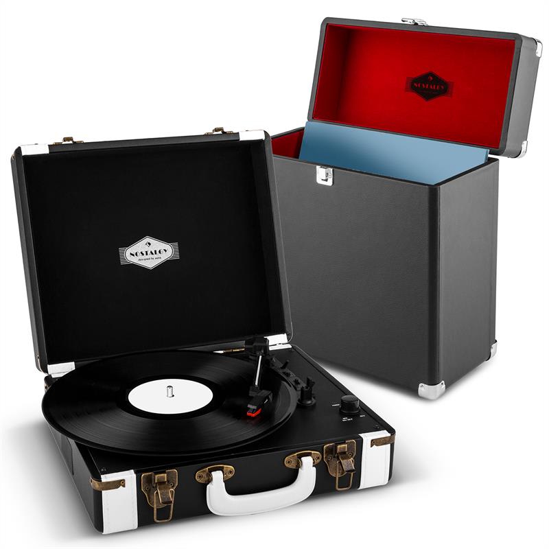 Levně Auna Jerry Lee Record Collector Set black | retro gramofon | kufřík na gramofonové desky