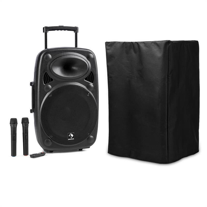 Auna streetstar 12 mobil pa berendezés, védőborítóval, 12"-es subwoofer trolley bt usb