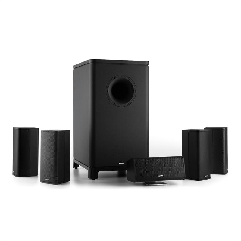 Numan ambience 5.1-es surround-sound rendszer, fekete, 30 m-es hangfal kábel