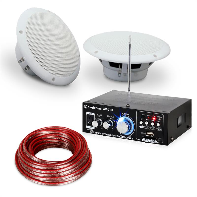 Levně Electronic-Star 4dílná sada terasového a koupelnového zesilovače s reproduktory, 6,5 ", Speaker Sound Set 6,5" voděodoln