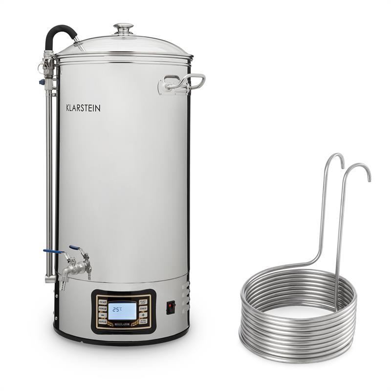 Klarstein mundschenk xxl + merülő hűtő, 50 l, 3000 w, sörfőző berendezés, rozsdamentes acél