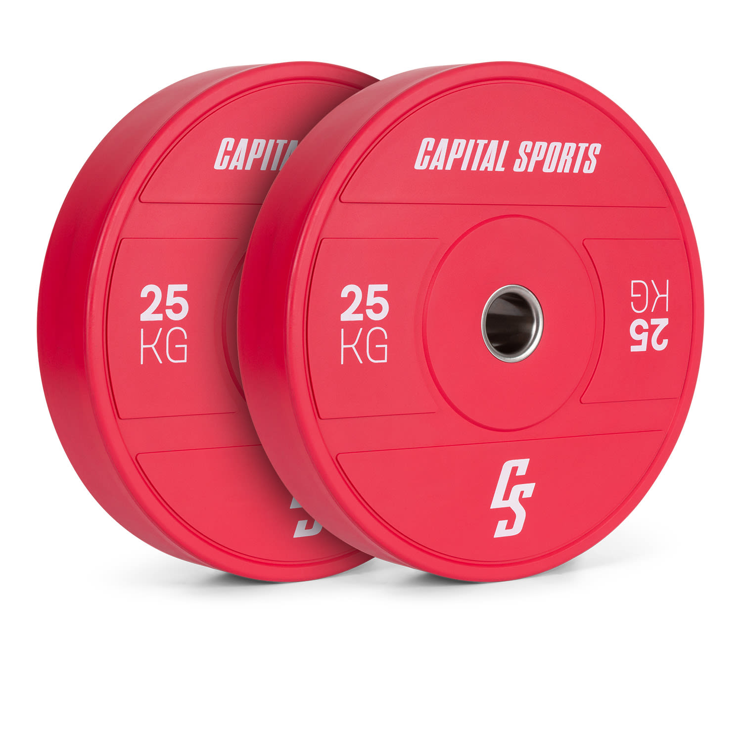 Levně Capital Sports Nipton 2021, kotouče, bumper plate, 2 x 25 kg, O 54 mm, tvrzená pryž