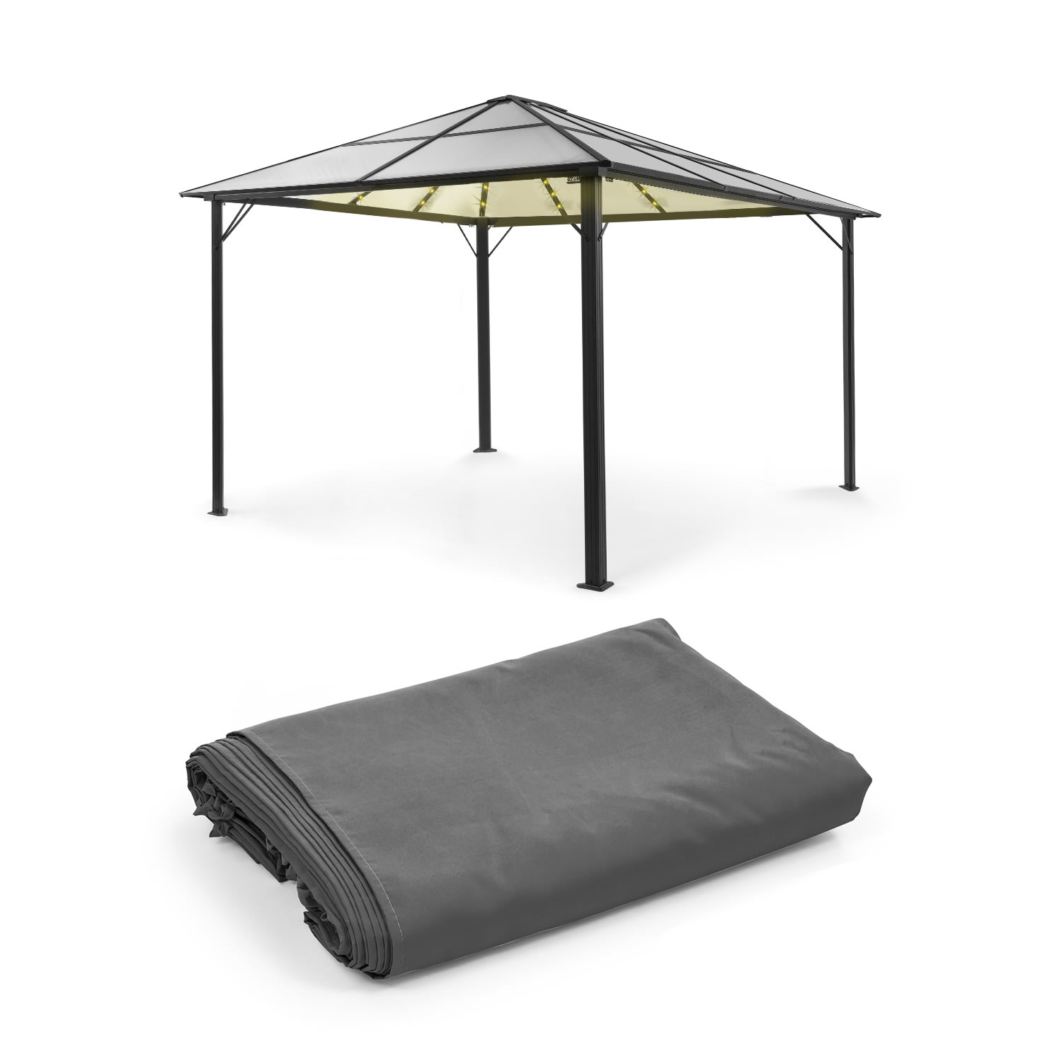 Blumfeldt pantheon solid sky ambient solar, pavilon, 3 x 4 m, napelemes világítás