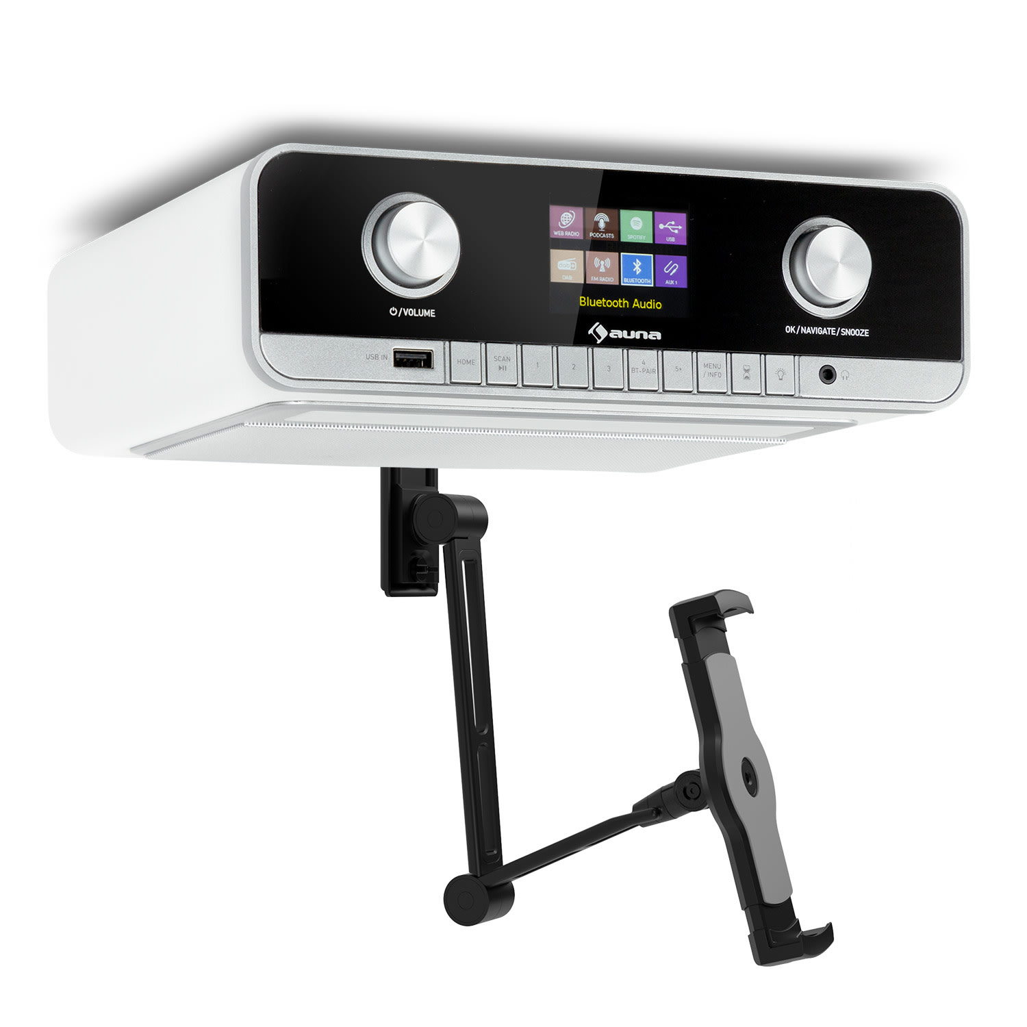 Auna auna Connect Soundchef MKII, radio de bucătărie încorporat cu suport pentru tabletă, DAB+, FM, 2 x 3