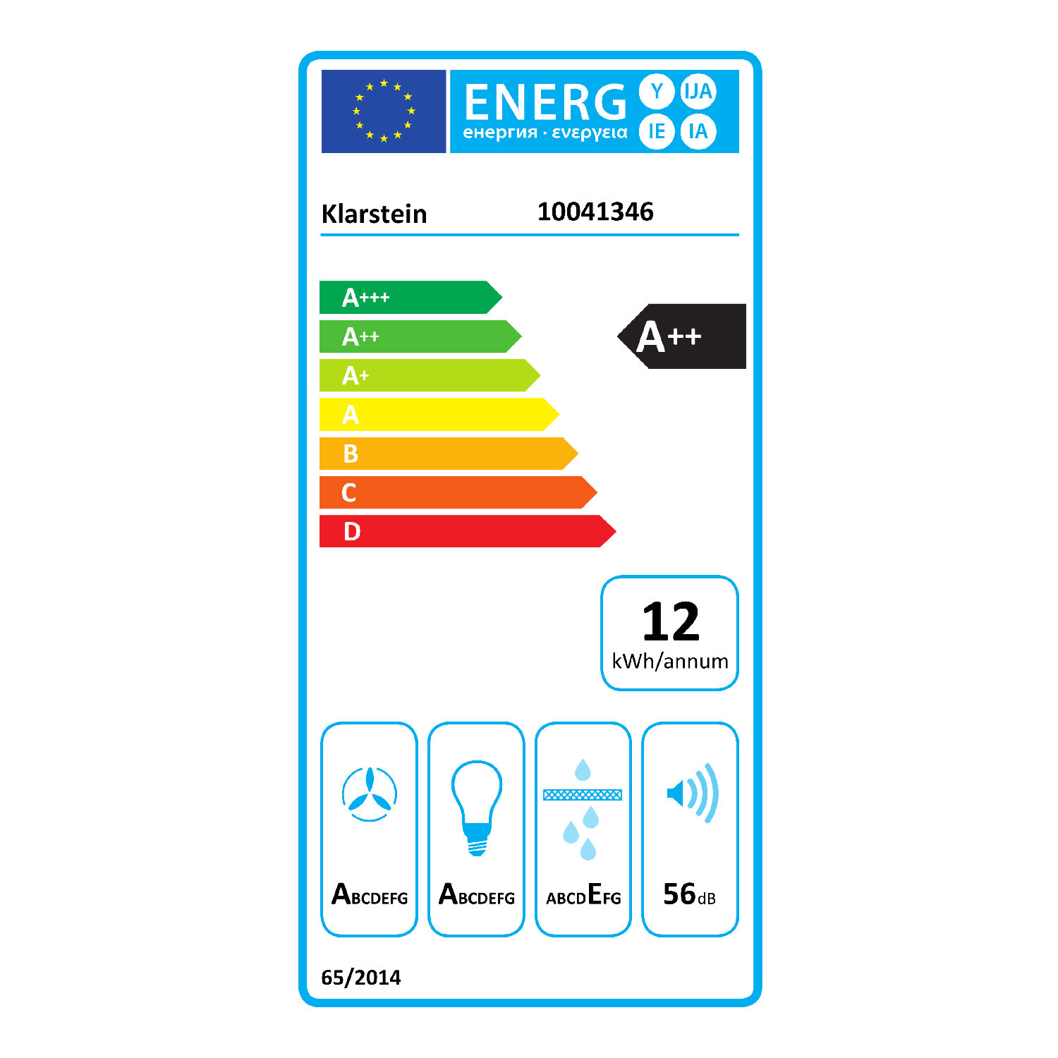 UW60BL Hotte aspirante 60cm encastrable extraction 317m³/h - noir