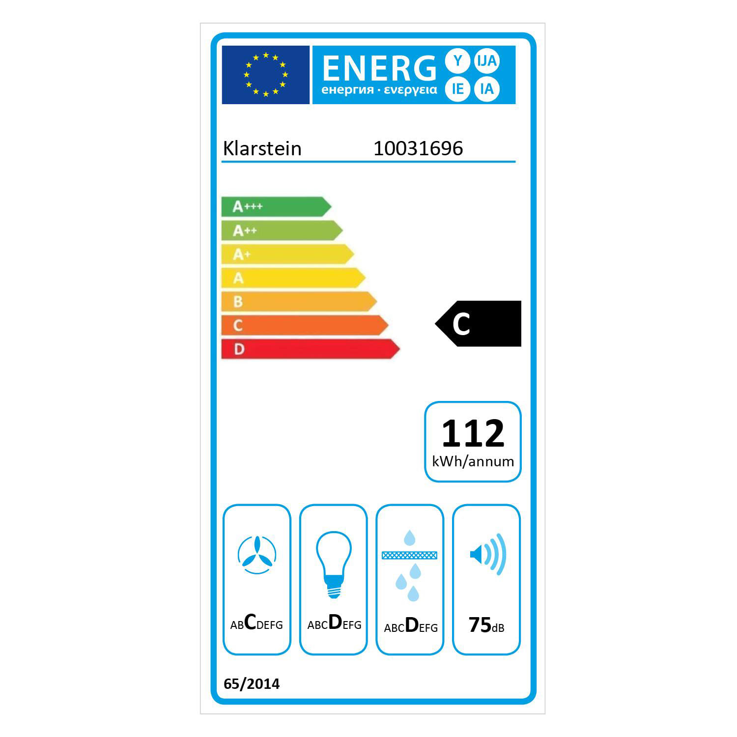 Hotte aspirante d'îlot Barett Ø35cm recirculation 558 m³/h LED