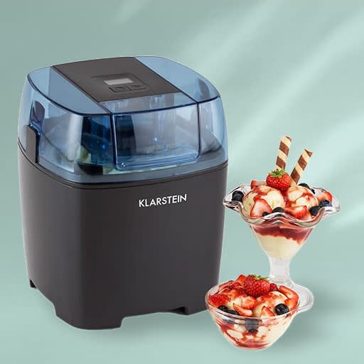 Klarstein Maquina de Helados para Casa, para Hacer Yogur Helado, Heladera  con Compresor, WiFi y Control App, Postres Caseros, Helado Cremoso y