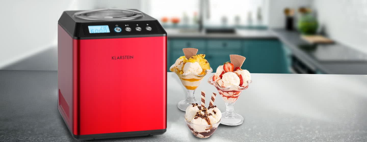 Vanilla Sky Macchina per Gelato Compressore 2l 180W Acciaio