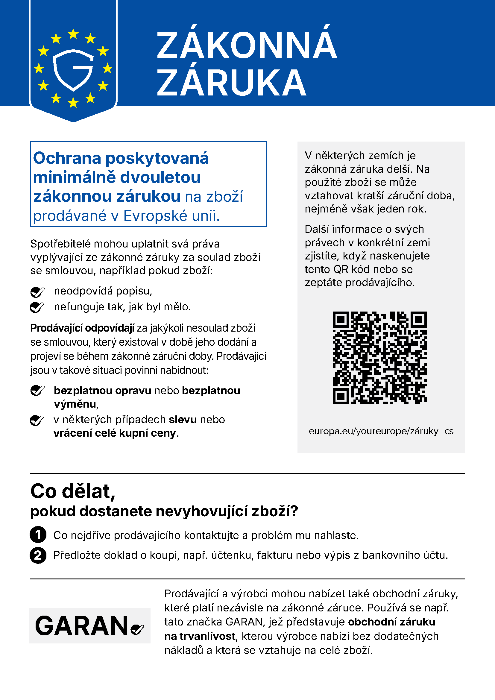 Zákonné záruční upozornění Klarstein